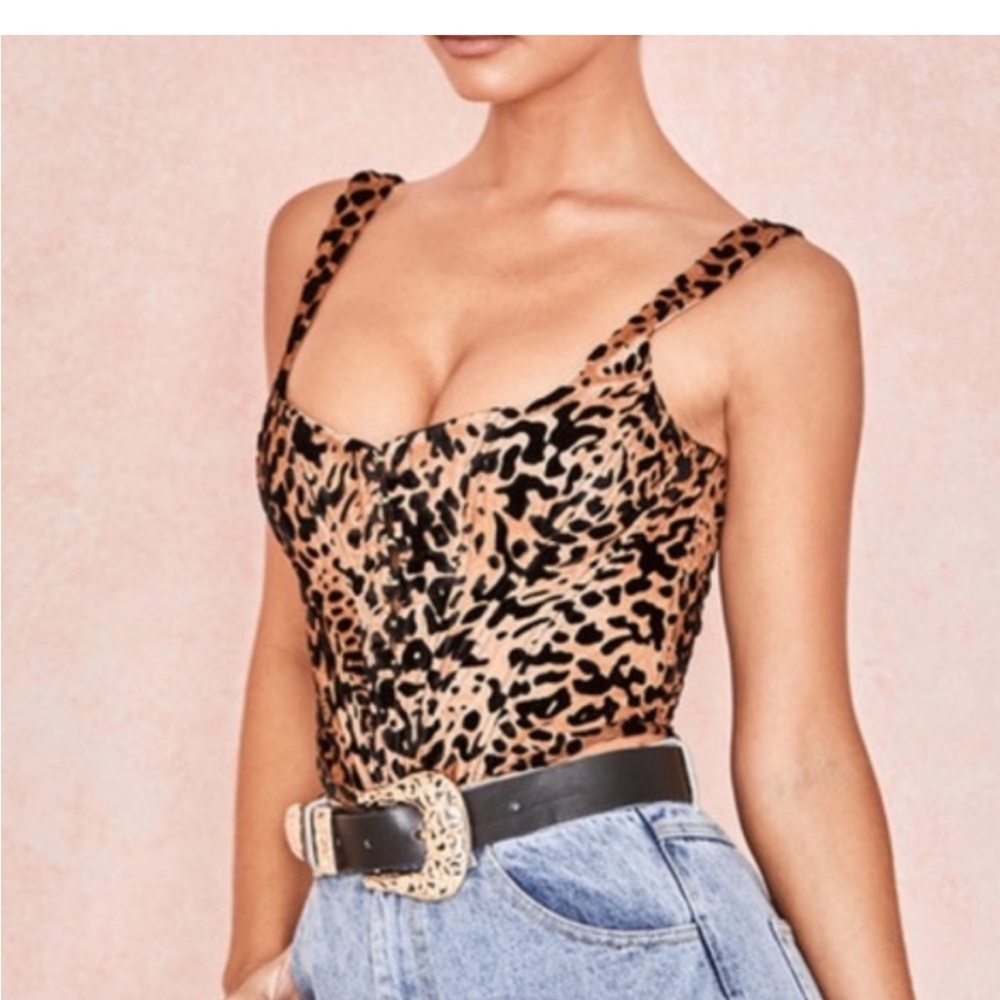 House of CB Jacqueline leopard corset bustier